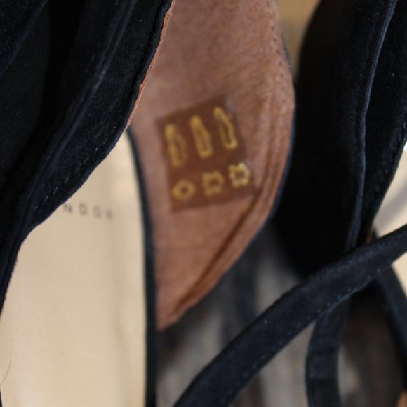 HUDSON LONDON Black Suede Metta City Wrap Heels Sandals NEW EU 37 US 6.5 - Picture 9 of 12